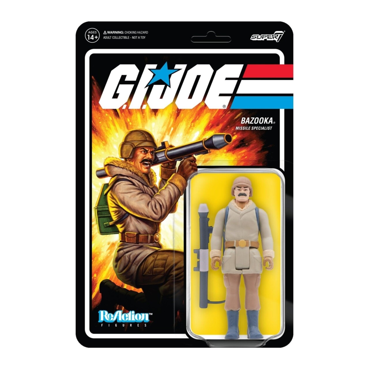 Super7 G.I. Joe Bazooka Artic Missile Specialist Animated TV Show Figure